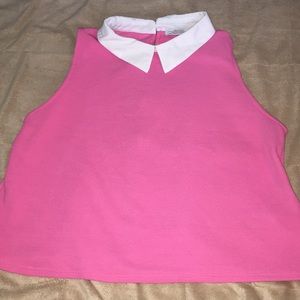 Zara pink and white shirt